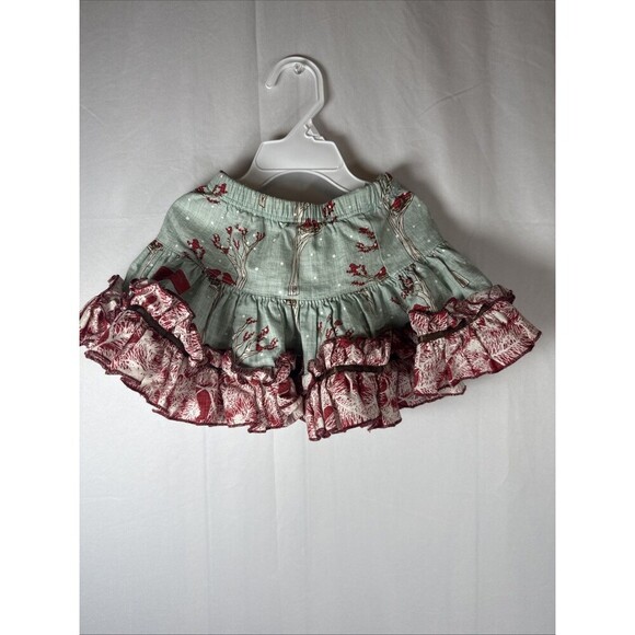 Long Sleeve Shirt And Matching Skirt Bird Print Size 12 M Preowned - Picture 6 of 16